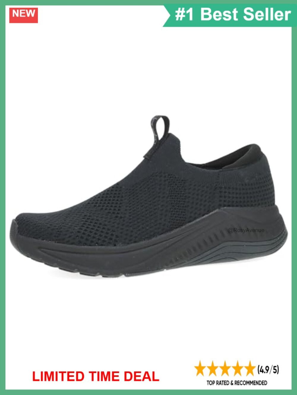 Recycled Knit Slip-On Walking Sneaker Lightweight Comfort Shoe